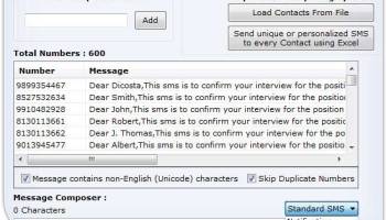 SMS Applications screenshot