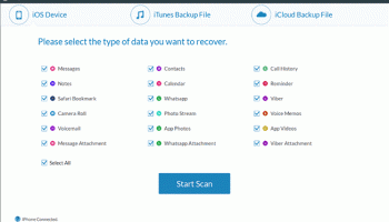 Free Trial iPhone Data Recovery for Wins screenshot