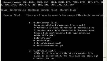 Okdo PDF to All Converter Command Line screenshot