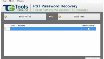ToolsGround PST Password Recovery screenshot