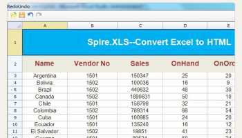 Spire.Spreadsheet screenshot