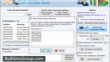 Bulk SMS Program screenshot