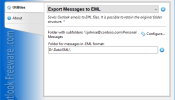 Export Messages to EML for Outlook screenshot