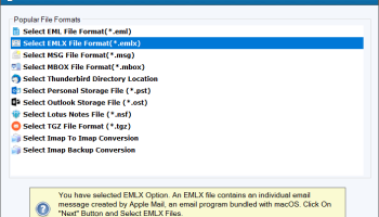 FixVare EMLX to EML Converter screenshot