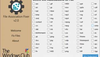 File Association Fixer screenshot