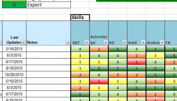 Skills DB Pro Free Skills Matrix Spreads screenshot
