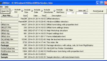 DIRlist screenshot
