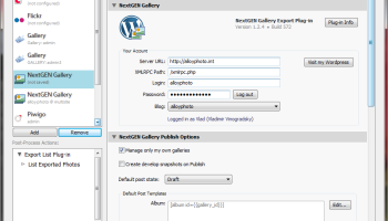 NextGEN Gallery Export screenshot