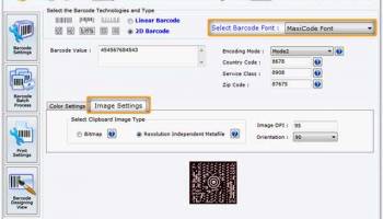 Post Office Barcode Label Design screenshot