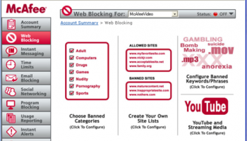 McAfee Family Protection screenshot