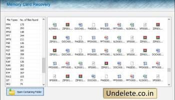Memory Card File Recovery Program screenshot