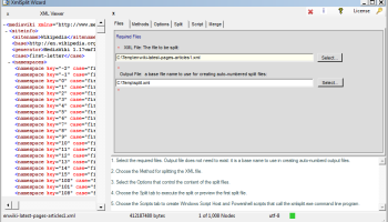 XmlSplit screenshot