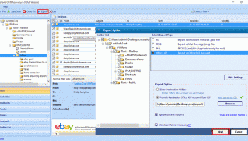 Free Program to Convert OST to PST screenshot
