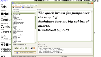 AMP Font Viewer screenshot