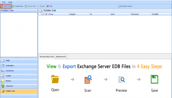 CubexSoft EDB Recovery screenshot