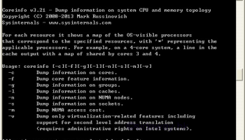 Coreinfo screenshot