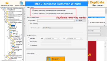 eSoftTools MSG Duplicate Remover Tool screenshot