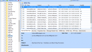 MSG Files Without Email Client screenshot