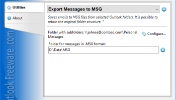 Export Messages to MSG for Outlook screenshot
