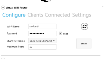Virtual WiFi Router screenshot