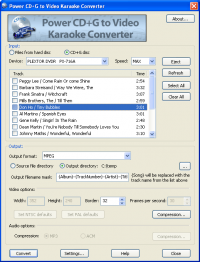 Power CD+G to Video Karaoke Converter screenshot