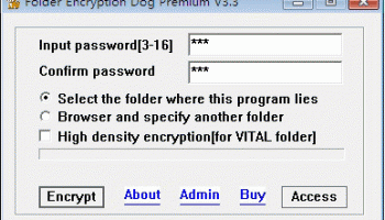 Folder Encryption Dog Premium screenshot