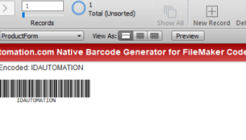 Filemaker Code 39 Generator screenshot