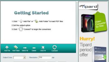 Tipard Free PDF to BMP Converter screenshot