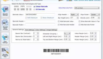 Postal Barcode Labels Generator screenshot