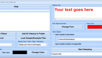 Stamp Multiple Videos With Text Software screenshot