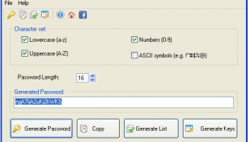 SterJo Strong Password Generator screenshot