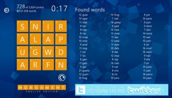 Wordament for Win8 UI screenshot