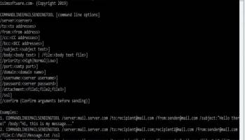 Command Line Email Sending Tool screenshot