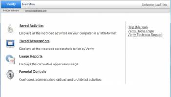 Verity Parental Control Software screenshot