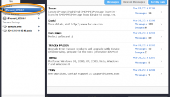 Tansee iPhone/iPod/iPad Messages Copy screenshot