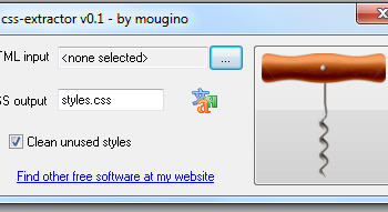 CSS-extractor screenshot