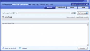 DataNumen Outlook Password Recovery screenshot