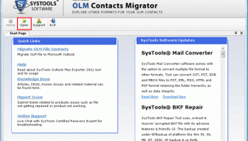 SysTools OLM Contacts Migrator screenshot