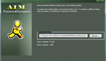 AIMPasswordDecryptor screenshot