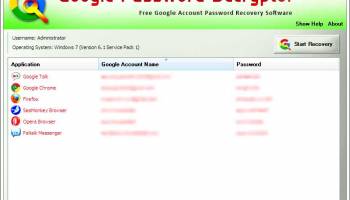 Password Decryptor for Google screenshot