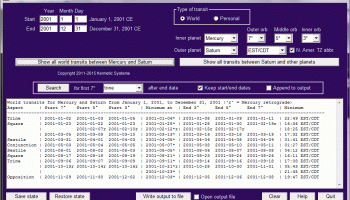Your Planetary Transits screenshot