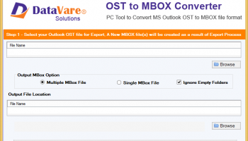 DataVare OST to MBOX Converter Expert screenshot