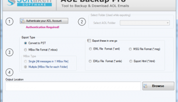 Softaken AOL Backup Pro screenshot