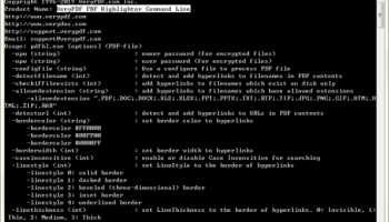 VeryUtils PDF Highlighter Command Line screenshot