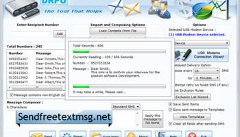 Send SMS from GSM Modem screenshot