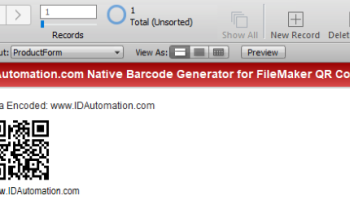 FileMaker QR Code Generator screenshot