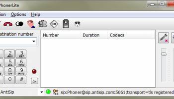 PhonerLite screenshot