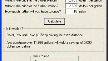 Gas Price Calculator screenshot