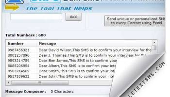 Blackberry Mobile Text SMS screenshot