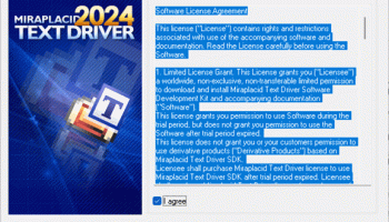 Miraplacid Text Driver SDK screenshot